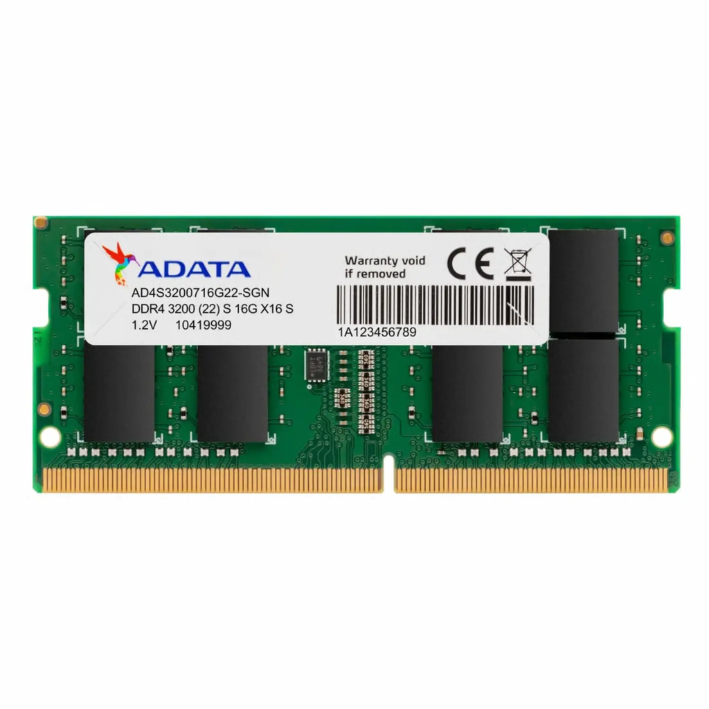 ADATA 8GB DDR4 3200MHz – Memoria RAM SO-DIMM para Laptop, Modelo AD4S32008G22-SGN, Alto Rendimiento y Bajo Consumo