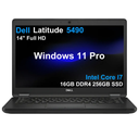 Dell Latitude 5490 Refurbished – Laptop 14" Full HD, Intel Core i7-8650U, 16GB RAM, 256GB SSD, Teclado Retroiluminado, Webcam, Windows 11 Pro (Grade A)
