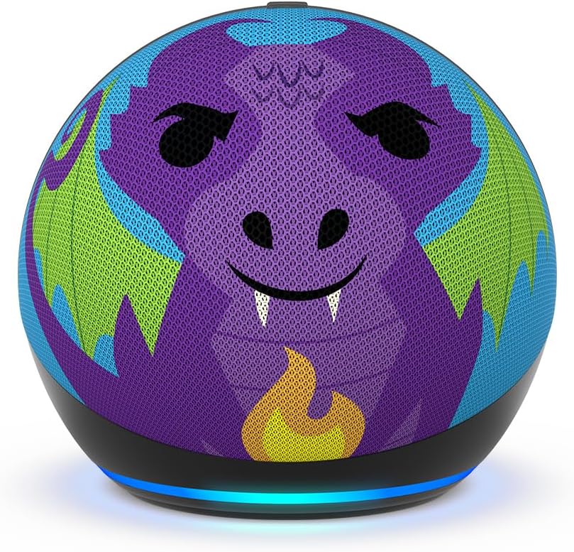 Amazon Echo Dot Kids(5th Gen, 2022 Release) with Alexa Fire Dragon UPC 840080543413 (‎C2N6L4)