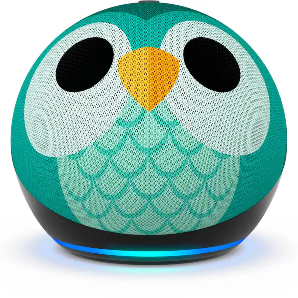 Amazon Echo Dot Kids 5th Gen (2022) – Bocina Inteligente con Alexa, Control Parental, Diseño Owl, Audio Mejorado (UPC 840080543413)