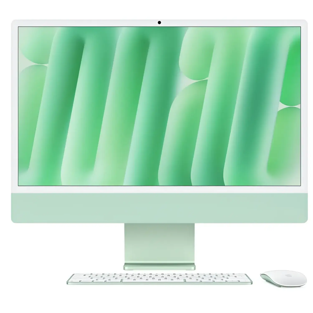 Apple iMac 24″ M3 – All-in-One 4.5K Retina, 8-Core CPU, 10-Core GPU, 8GB RAM, 256GB SSD, Green, Teclado y Mouse Español Chile