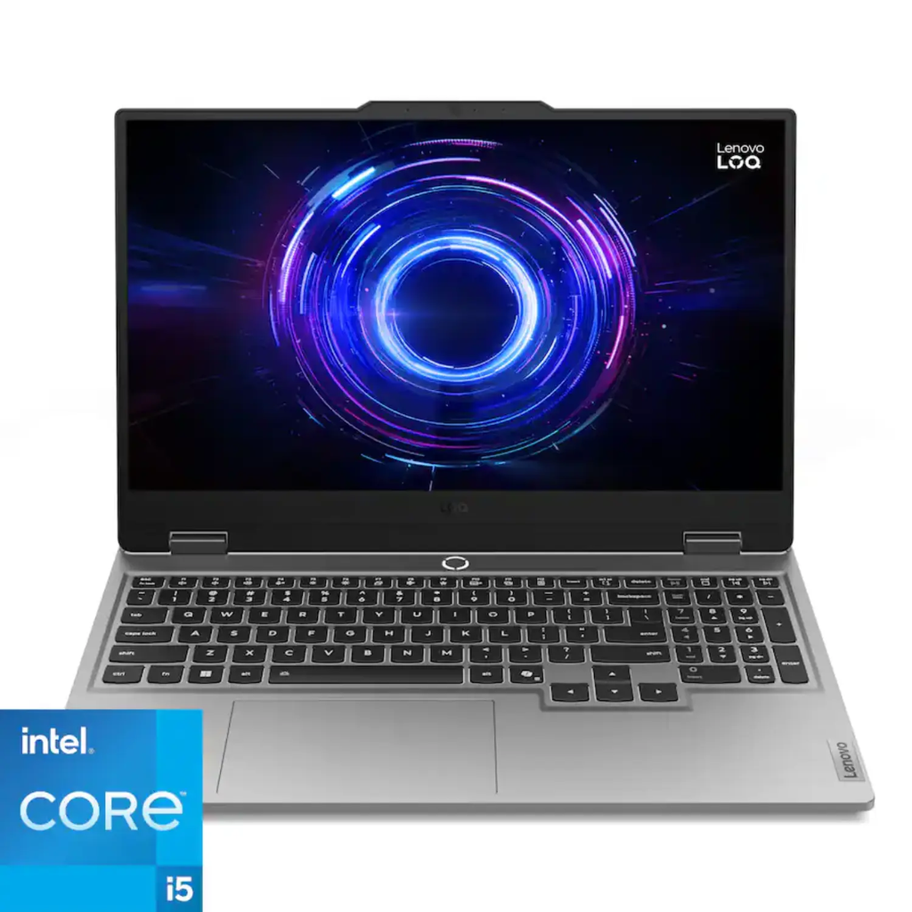 Lenovo LOQ 15IRX10 – Laptop Gamer 15.6" FHD 144Hz, Intel Core i5-13450HX, NVIDIA RTX 5050 8GB, 16GB RAM, 512GB SSD, Luna Grey, Teclado Retroiluminado