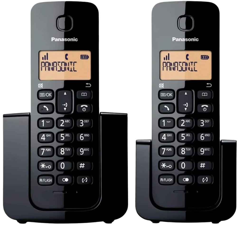 Panasonic KX-TGB112MEB – Teléfono Unilineal Inalámbrico DECT 6.0, Pantalla LCD, Caller ID, Agenda, Modo Eco – Color Negro