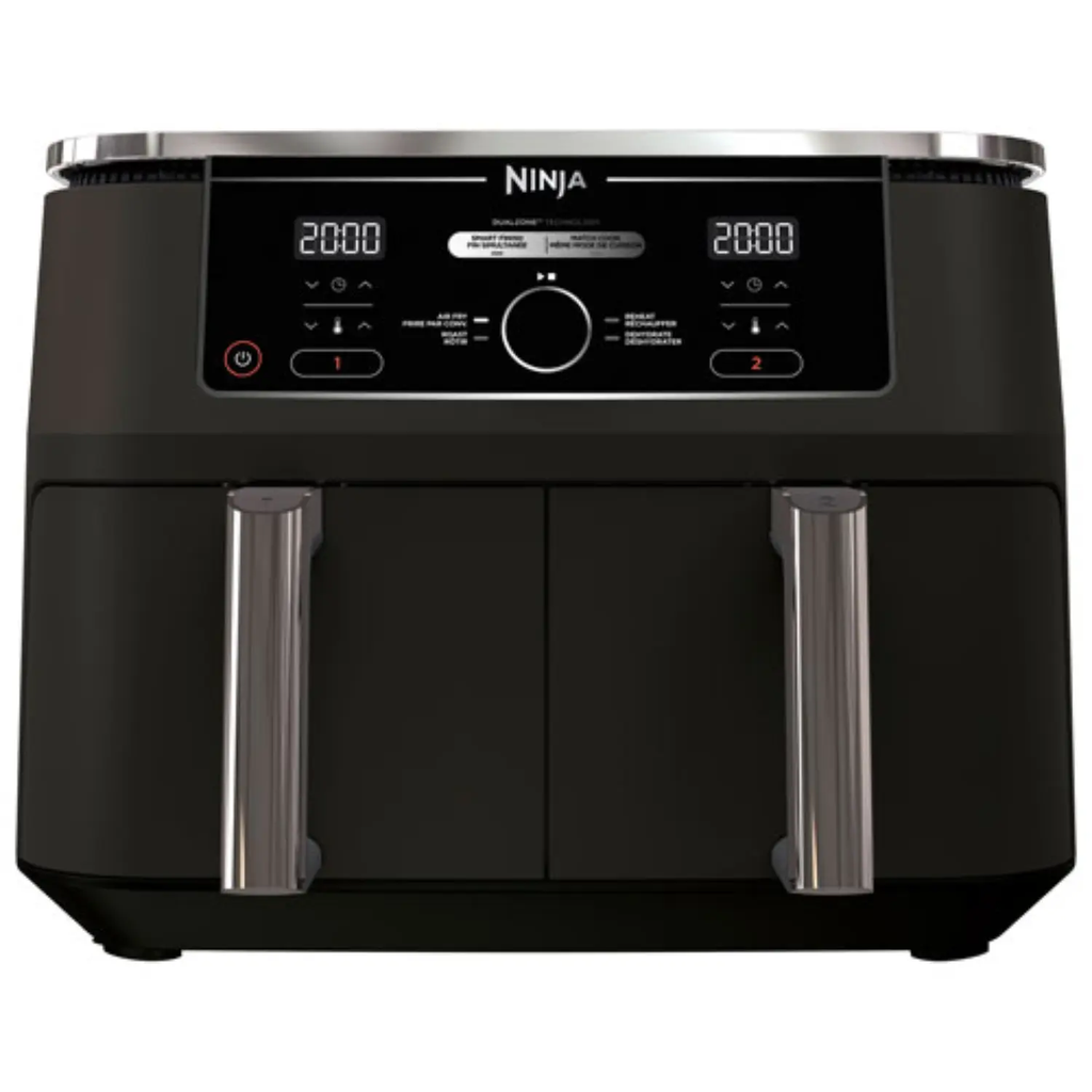 Ninja Foodi Dual Zone Air Fryer 10 Qt – Freidora de Aire 4-en-1 con 2 Canastas, Tecnología DualZone, Color Negro