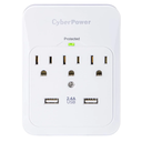 Supresor de Picos CyberPower CSP300WUR1 3 Tomas + 2 USB 600J Blanco (Refurbished B)