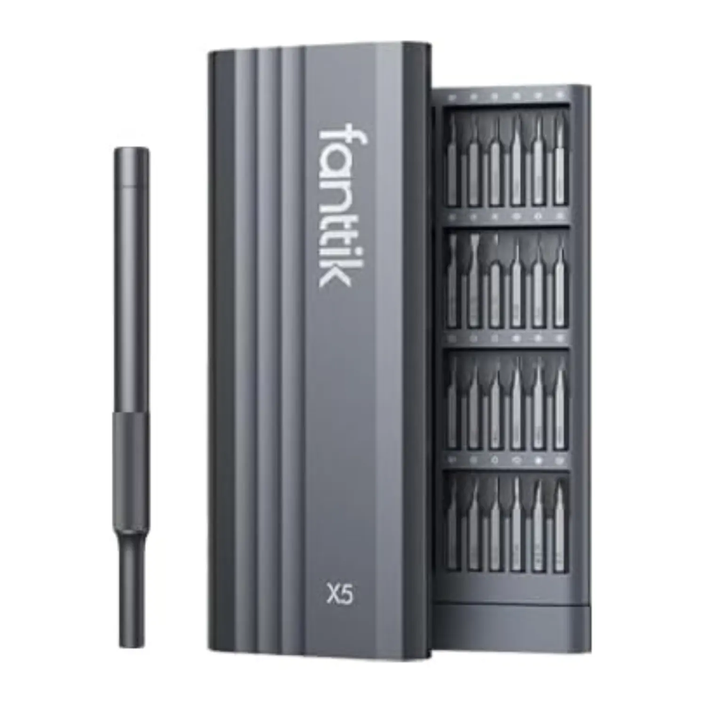 Juego de Destornilladores de Precisión Fanttik X5 (25 en 1) - Puntas Magnéticas de Acero S2 y Estuche de Aluminio