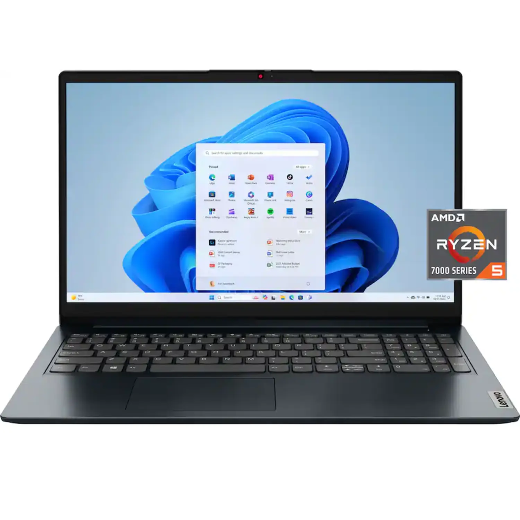 Lenovo 1 15AMN7 – Laptop 15.6″ FHD, AMD Ryzen 5 7520U, 8GB RAM, 256GB SSD, Windows 11, Abyss Blue