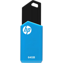 Memoria USB 64GB HP v150w Azul | Ref. P-FD64GHPV150W-GE | USB 2.0 | Diseño Deslizante Sin Tapa | Nueva Sellada | Para Respaldo Masivo, Video y Oficina