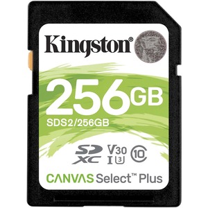 Kingston Canvas Select Plus SDS2 256 GB Class 10/UHS-I (U3) SDXC - 1 Pack