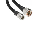 Cable de Extensión Genérico tipo N para Antena, Macho/Hembra, 12 Metros - Negro
