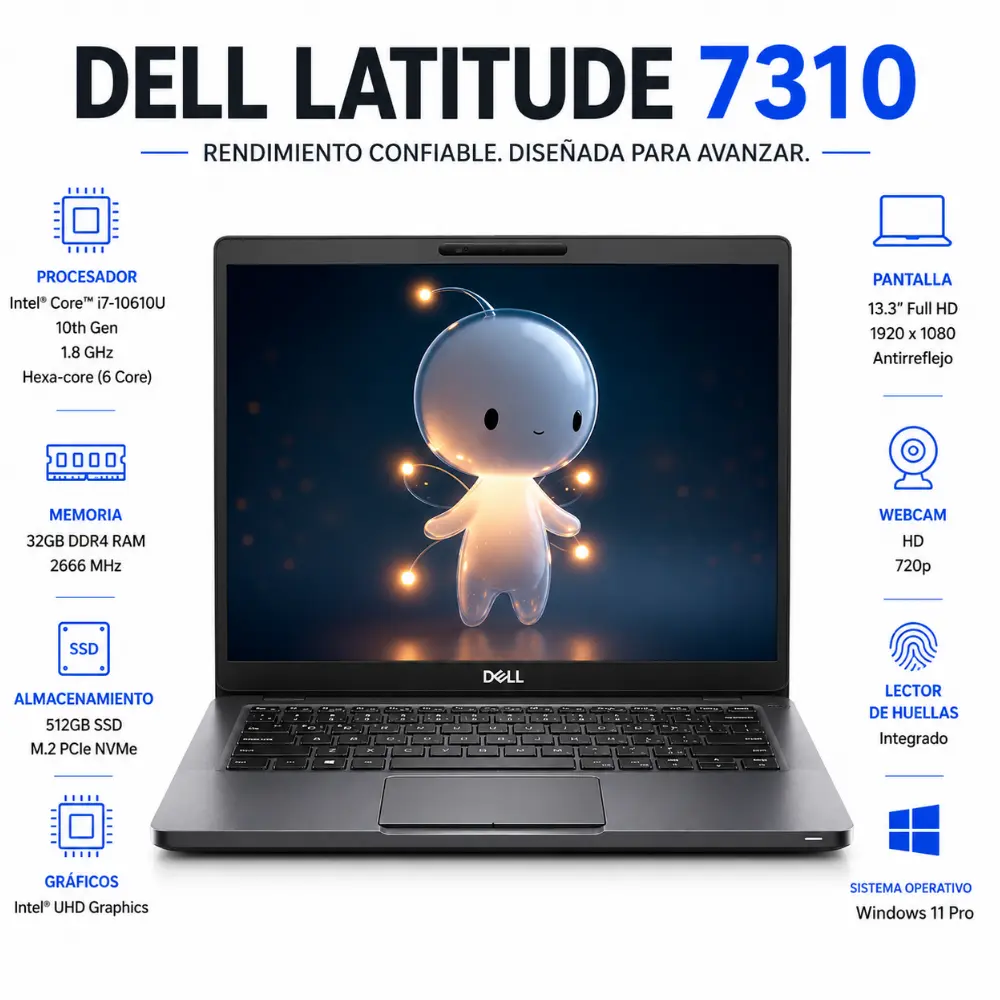Dell Latitude 7310 13.3" FHD Intel Core i7 32GB RAM 512GB SSD Windows 11