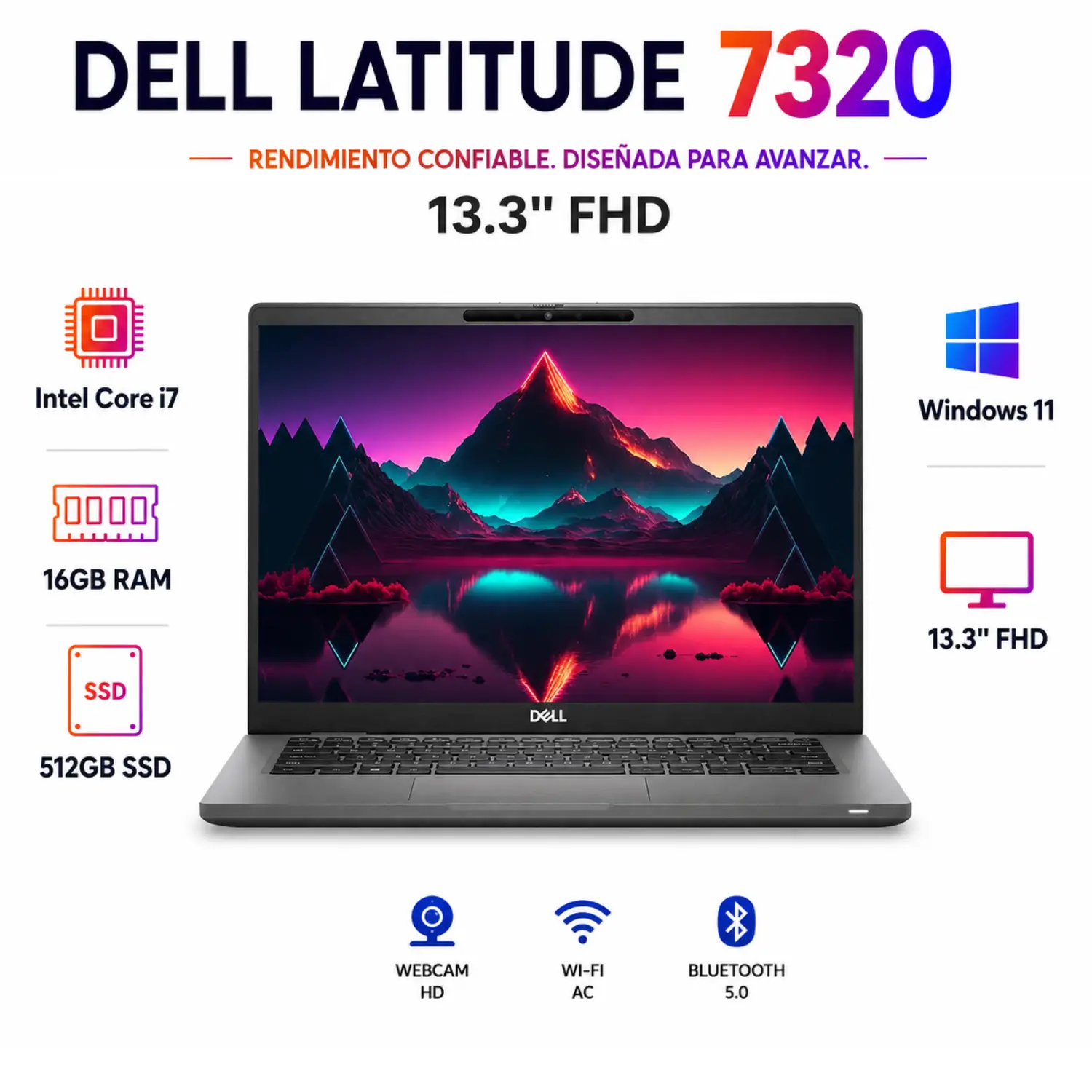 Dell Latitude 7320 13.3" FHD Intel Core i7 16GB RAM 512GB SSD Windows 11 (Reacondicionado) 