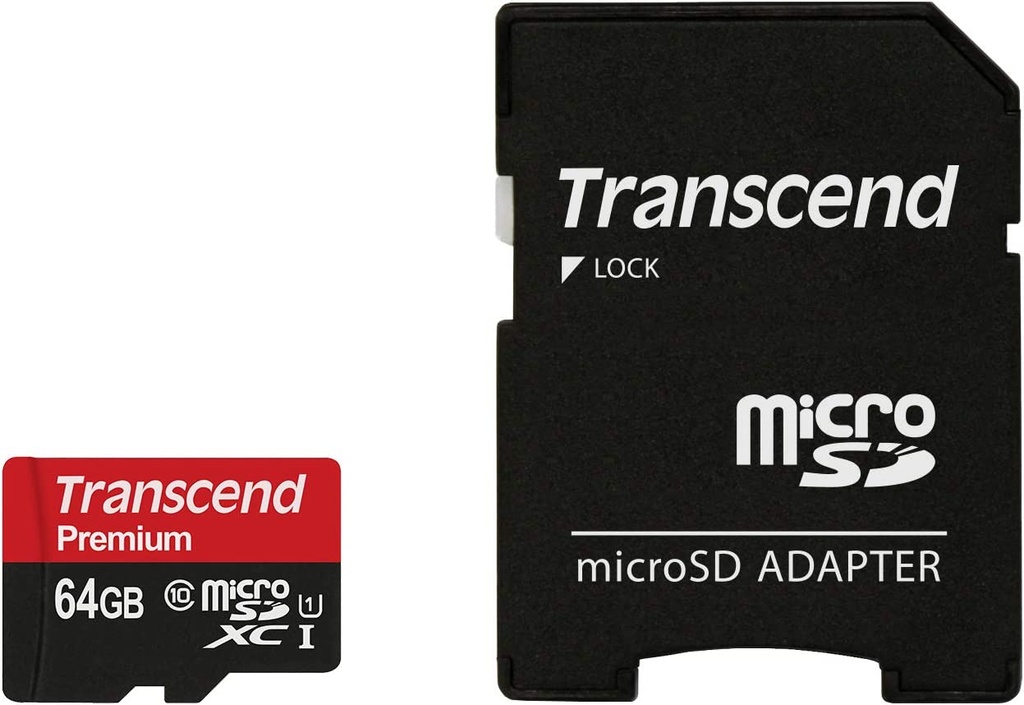 microSDXC Transcend - 64 GB - Class 10/UHS-I
