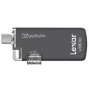 Memoria USB 32GB Lexar JumpDrive M20c | Dual USB Tipo-C y USB 3.0 | Alta Velocidad 150MB/s | Para Android, MacBook y PC | Nueva Sellada | Diseño Retráctil | Expansión de Memoria Móvil