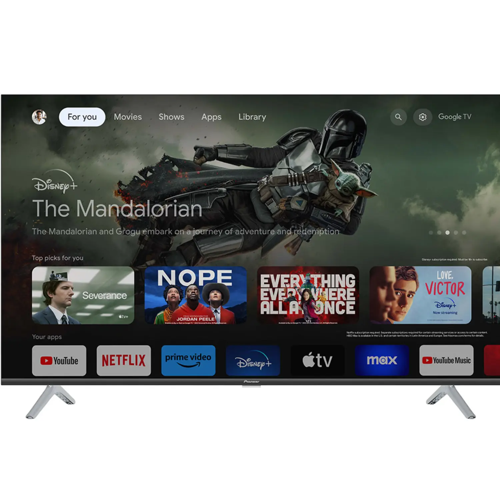 Pioneer 43" Smart TV 4K UHD PLE43G23UHD – Pantalla DLED, Google TV, HDR, Control por Voz – Nuevo