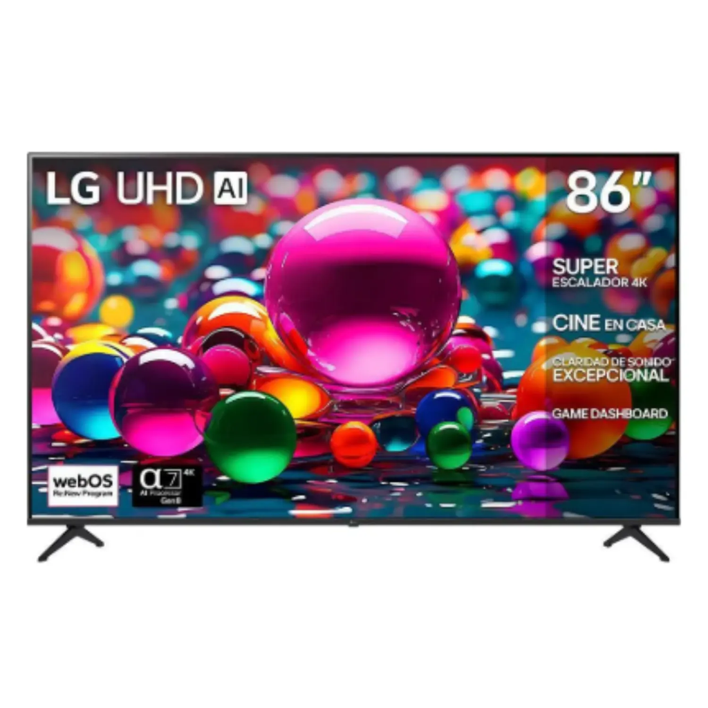 Smart TV LG 86" UHD 4K - Procesador α5 AI 4K, HDR10 Pro, ThinQ AI, WebOS 2026