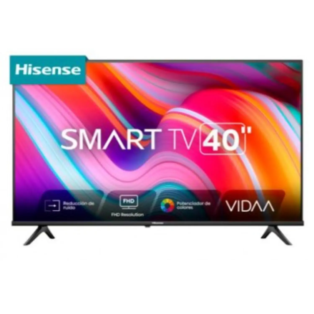 Pantalla Hisense 40" LED HD - Motion Rate 120, Natural Color Enhancer, Modo Juego, Diseño Slim