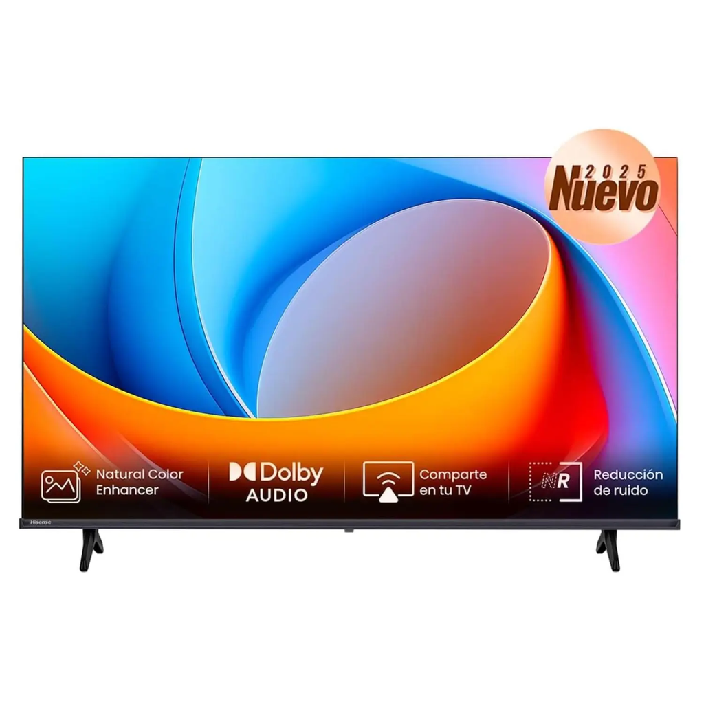 Pantalla Hisense 40" LED HD - Natural Color Enhancer, Motion Rate 120, Modo Juego, Diseño Slim