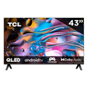 Smart TV TCL 43" QLED 4K - Quantum Dot Color, Dolby Vision HDR, Google TV, Diseño Metálico Slim
