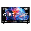 Smart TV TCL 65" QLED 4K - Quantum Dot Color, Dolby Vision HDR, Google TV, Diseño Metálico FullScreen