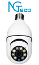 NGTECO NGSH01C2IN - Cámara Inteligente WiFi / 3MP / Visión PTZ 355° / Lente HD 4mm / Visión Nocturna IR + Luz Blanca / Audio 2 Vias / Almacenamiento Local y en la Nube / Onvif / Compatible con Alexa y Asistente de Google