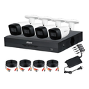 DAHUA KITXVR5104HS4KLI3+4HFW1500CMA- Kit de vigilancia de 4 canales 5 MP con audio y DVR WizSense con reconocimiento facial y H.265+. Soporta 4 canales + 4 IP o hasta 8 IP. Incluye 4 canales SMD Plus para búsqueda de humanos y vehículos