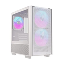 Gabinete EINAREX Pulse PM150 RGB White– MATX – Cristal Templado – 3 Fans - USB C