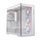 Gabinete EINAREX Zenith ZM800 RGB White – MATX – Cristal Templado – 4 Fans RGB – USB-C