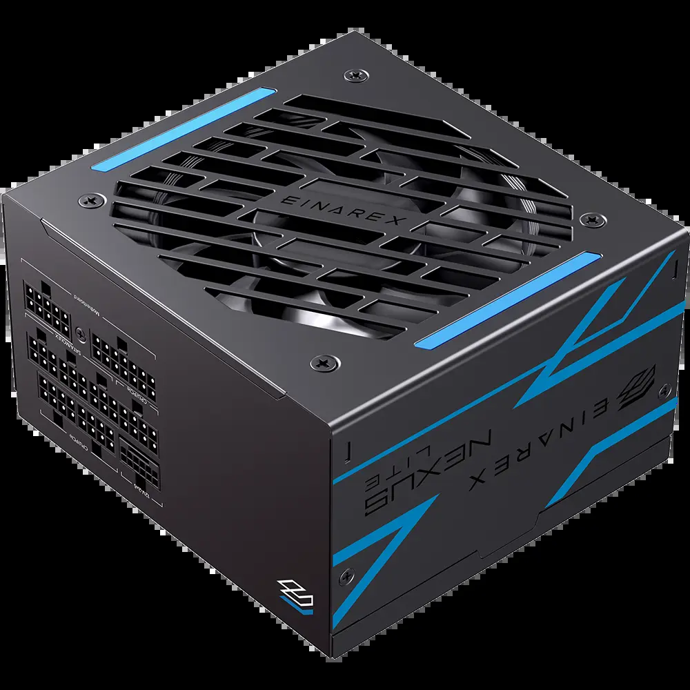 FUENTE DE PODER EINAREX NEXUS LITE FULL MODULAR 750W CON PCI-E 5.1 Y ATX 3.1 CERTIFICACION GOLD CYBENETICS 