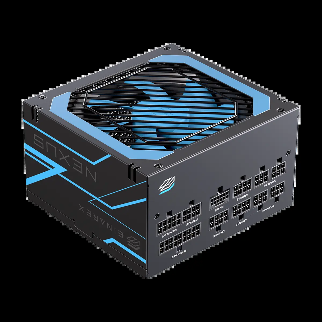 FUENTE DE PODER EINAREX NEXUS L1 FULL MODULAR 850W CON PCI-E 5.1 Y ATX 3.1 CERTIFICACION GOLD CYBENETICS 