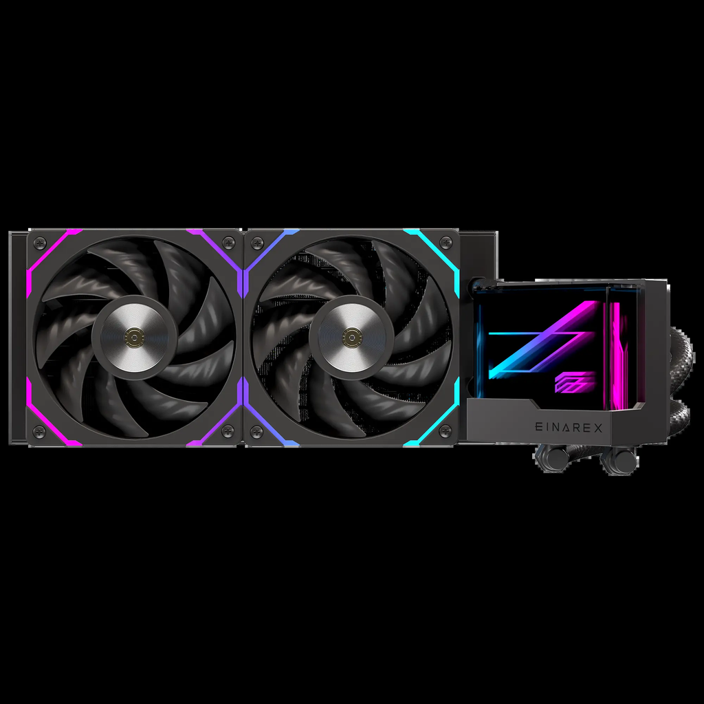 ENFRIAMIENTO LIQUIDO EINAREX VERTEX  240MM COLOR NEGRO 2 FANS HIDRAULICOS 120MM AM5 / AM4   1851 / 1700 / 1200 / 115X / 20XX 