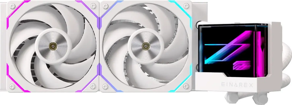 ENFRIAMIENTO LIQUIDO EINAREX VERTEX  240MM COLOR BLANCO 2 FANS HIDRAULICOS 120MM AM5 / AM4   1851 / 1700 / 1200 / 115X / 20XX 
