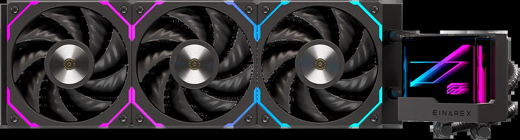 ENFRIAMIENTO LIQUIDO EINAREX VERTEX  360MM COLOR NEGRO 3 FANS HIDRAULICOS 120MM AM5 / AM4   1851 / 1700 / 1200 / 115X / 20XX 