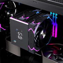 Disipador CPU EINAREX Glide G300 Black – Doble Fan – Pantalla Digital de Temperatura – ARGB – Multi Sockets