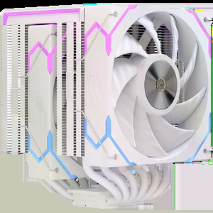 DISIPADOR EINAREX GLIDE G300 BLANCO 2 FANS INDICADOR DE TEMPERATURA AM5 / AM4   115X / 1200 / 1700 / 18XX 