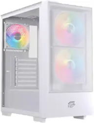 GABINETE EINAREX P100 RGB BLANCO CRISTAL TEMPLADO ATX SIN FUENTE 3 FANS INCLUIDOS  