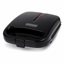 Dominion D5112B - Máquina de Waffles con Placas Antiadherentes, Indicadores LED de Temperatura y Diseño Compacto, Negro