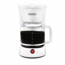Cafetera de Goteo Dominion de 12 Tazas D71200CMW - Jarra de Vidrio, Filtro Permanente Lavable y Placa Calefactora Antiadherente (Blanco)