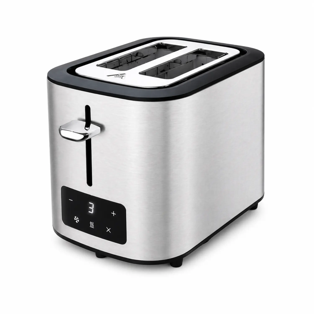 Tostadora Digital Zenith de 2 Rebanadas 77505 - Acero Inoxidable, Pantalla LED, 7 Niveles de Tostado y Ranuras Extra Anchas