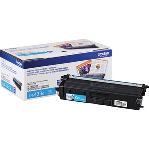 Cartucho de tóner Brother TN433C Alto Rendimiento Láser - Cián - Original - 1 Solamente