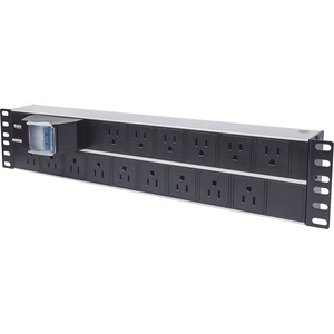 Intellinet 19" 2U Rackmount 15-Way Power Distribution Unit (PDU) - US Type - with Double Air Switch