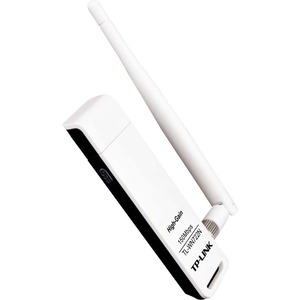 Adaptador de Red USB TP-Link TL-WN722N, Inalámbrico, 2.4 - 2.4835 GHz, con Antena de 4dBi - Blanco