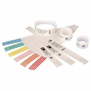 Zebra Wristband Polypropylene 1 x 11in Direct Thermal Zebra Z-Band Direct Red HC100