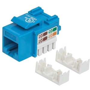 Intellinet Network Solutions Cat5e Keystone Jack, UTP, Punch-Down, Blue