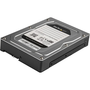 Adaptador para Receptáculo de Unidad StarTech.com para 3.5" SATA/600, SCSI (SAS) Incluido de Serie - 6Gb/s SAS Interfaz de host Interno - Plata, Negro
