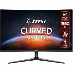 MSI G243CV, 24" Gaming Monitor, 1920 x 1080 (FHD), VA, 75Hz, FreeSync, VGA Port HDMI, Tilt, Black