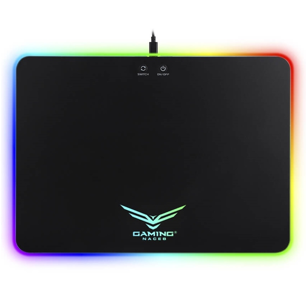 Mousepad Naceb Gaming Base Rigida NA-0927 Iluminacion RGB 36cm x 26cm