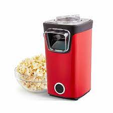 Máquina de Palomitas Dash Turbo Pop 8 Tazas – Aire Caliente, Sin Aceite, Taza Medidora/Bandeja para Mantequilla, Color Rojo