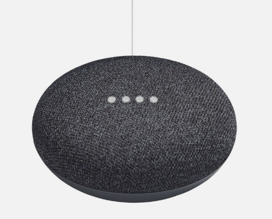 Altavoz inteligente Google Home Mini Bluetooth - Google Assistant Soportado - Carbón de LeDa