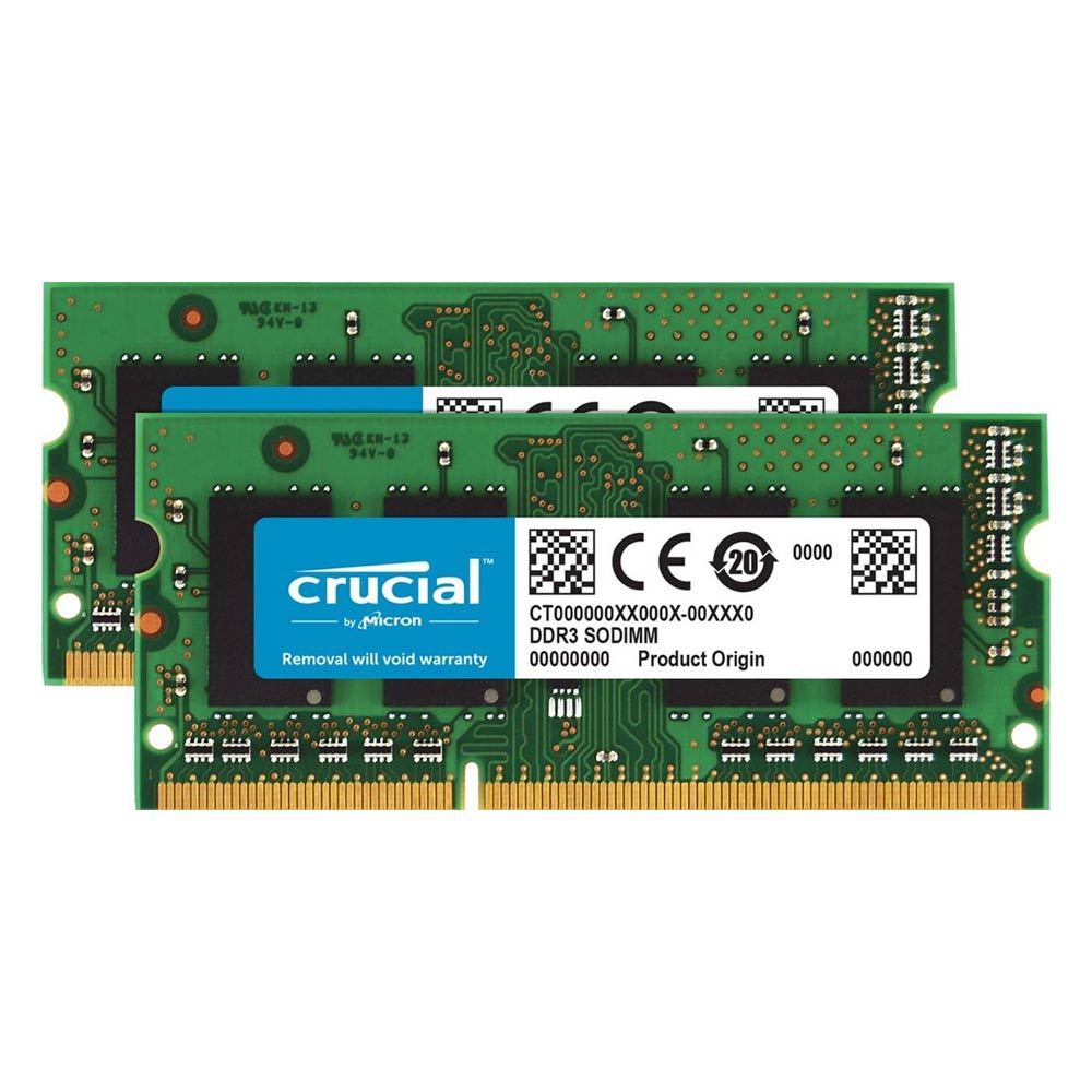 Módulo De Memoria RAM Para Computadora Portátil | Crucial CT2KIT51264BF160B | 2 x 4GB | DDR3L-1600 SODIMM